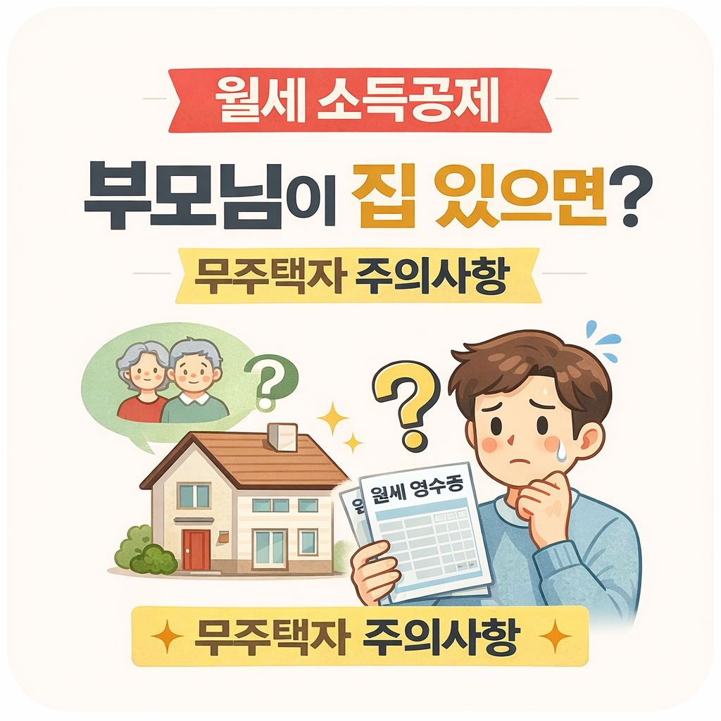🏠 월세 소득공제 무주택 조건: “부모님이 유주택자라면…?” <각종 상황 완벽 정리>