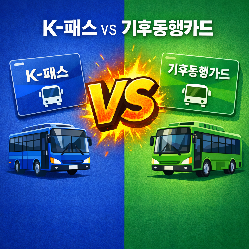 K-패스 vs 기후동행카드? 2026 교통비 환급 끝판왕 가이드 (혜택 비교)